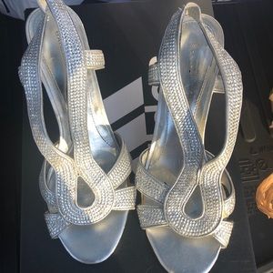 Silver dress heels